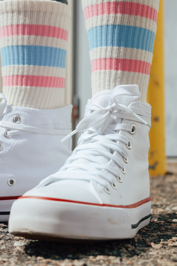 SOCCO Naturals - Cotton Candy Striped Socks