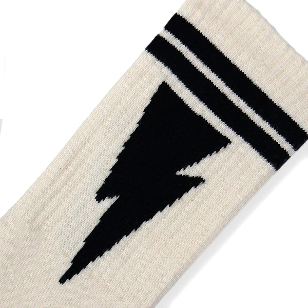 SOCCO Naturals Mike Vallely Lightning Bolt Socks With Black Stripes