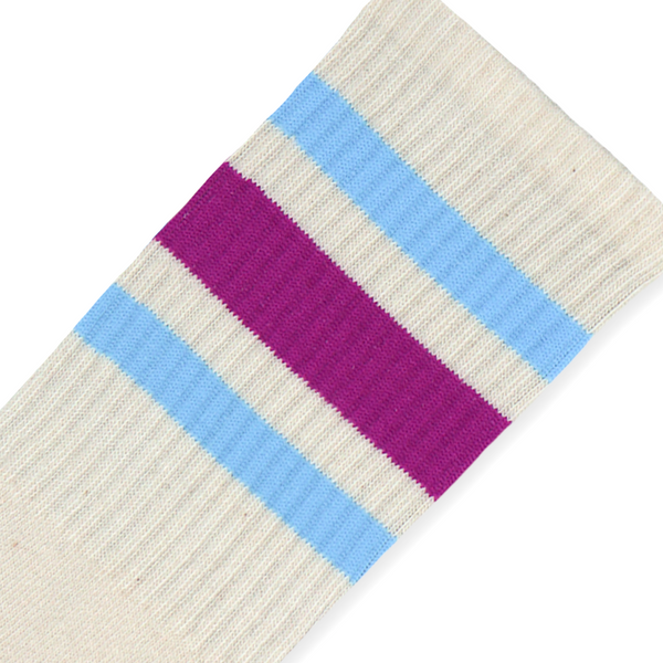 SOCCO Naturals - Berry & Light Blue Striped