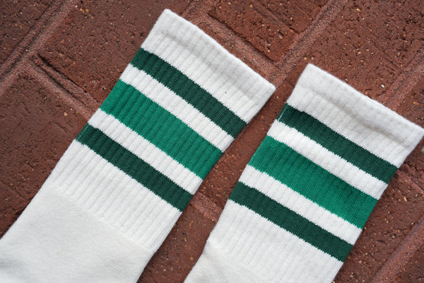 SOCCO Naturals - Green Shades Striped Tube Sock