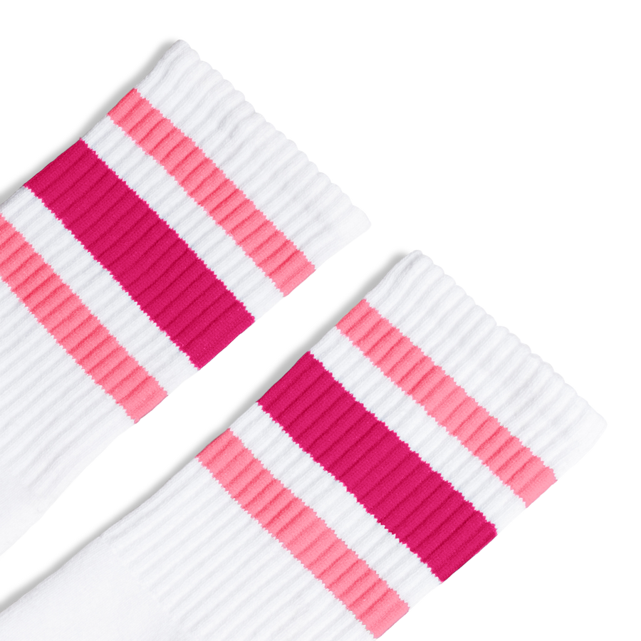 Pink shades three stripe SOCCO socks.