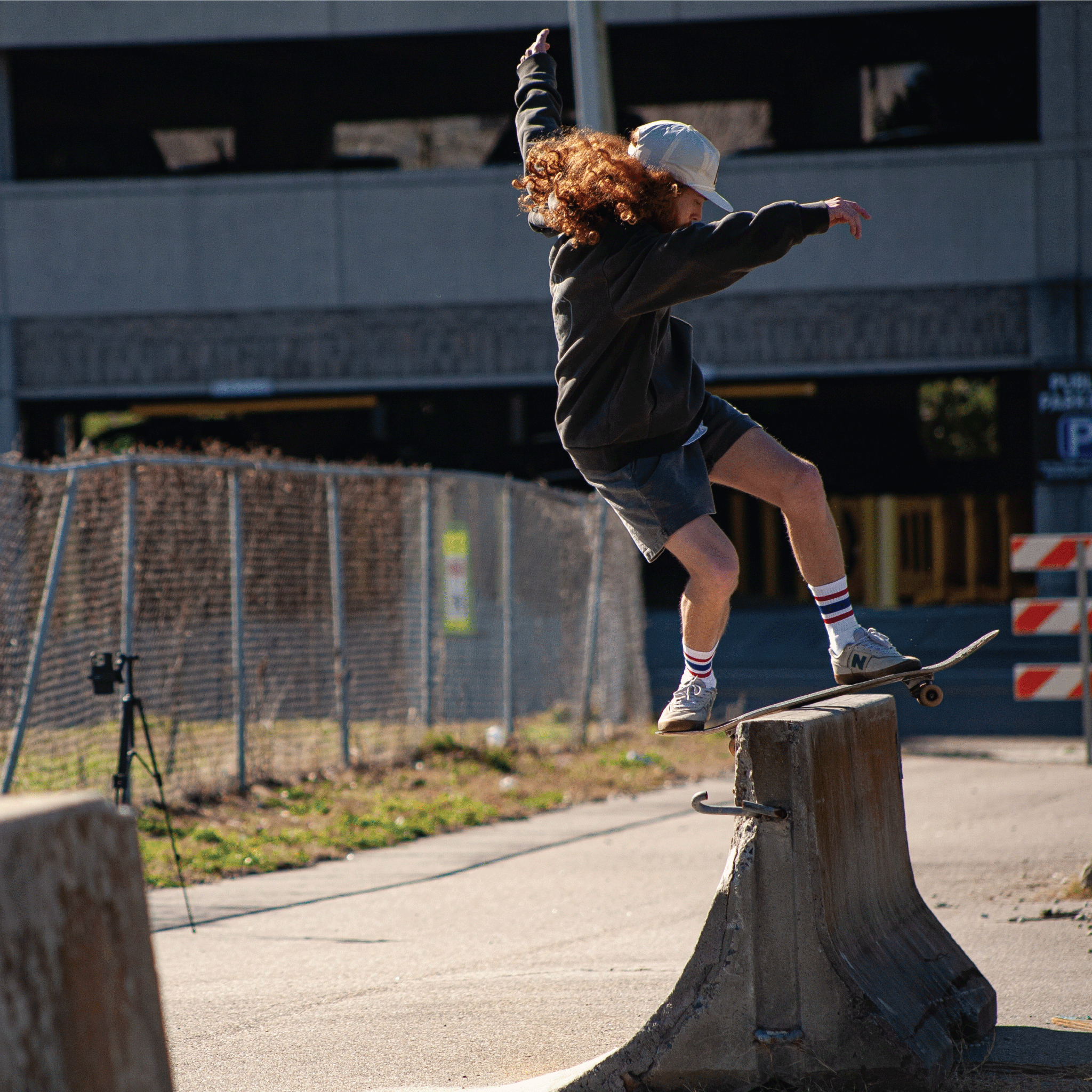 Male skateboarder wearing SOCCO Naturals All American Socks