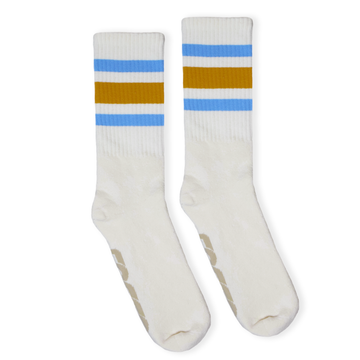 SOCCO Naturals | Columbia Blue and Brass Striped