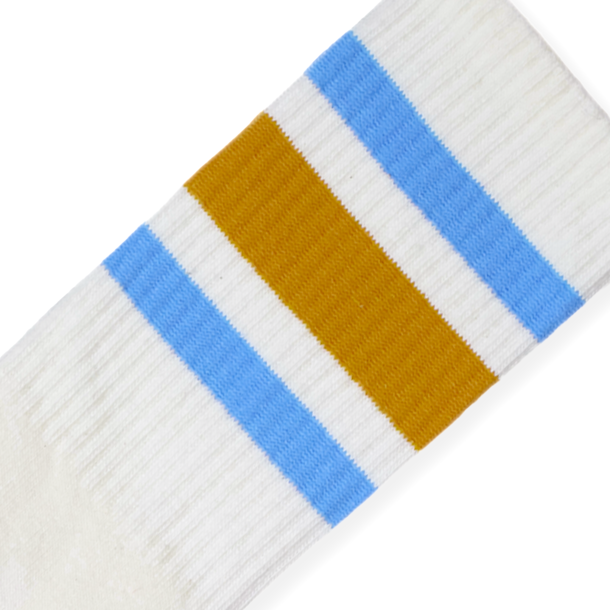SOCCO Naturals | Columbia Blue and Brass Striped