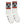 Mike Vallely Signature Sock in white with red stripes and lightning bolts.