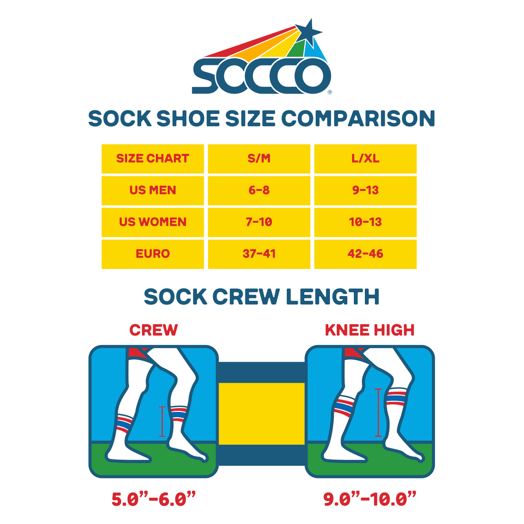 SOCCO I Black Socks with White Stripes I Made in USA – SOCCO®
