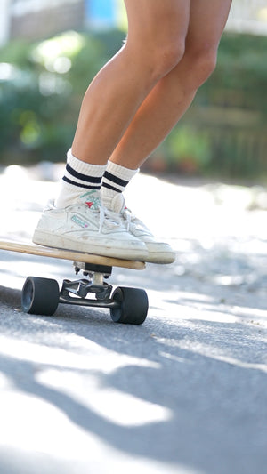 Shorty's Black Striped Tube Sock | Natural