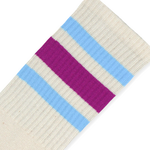 SOCCO Naturals - Berry & Light Blue Striped