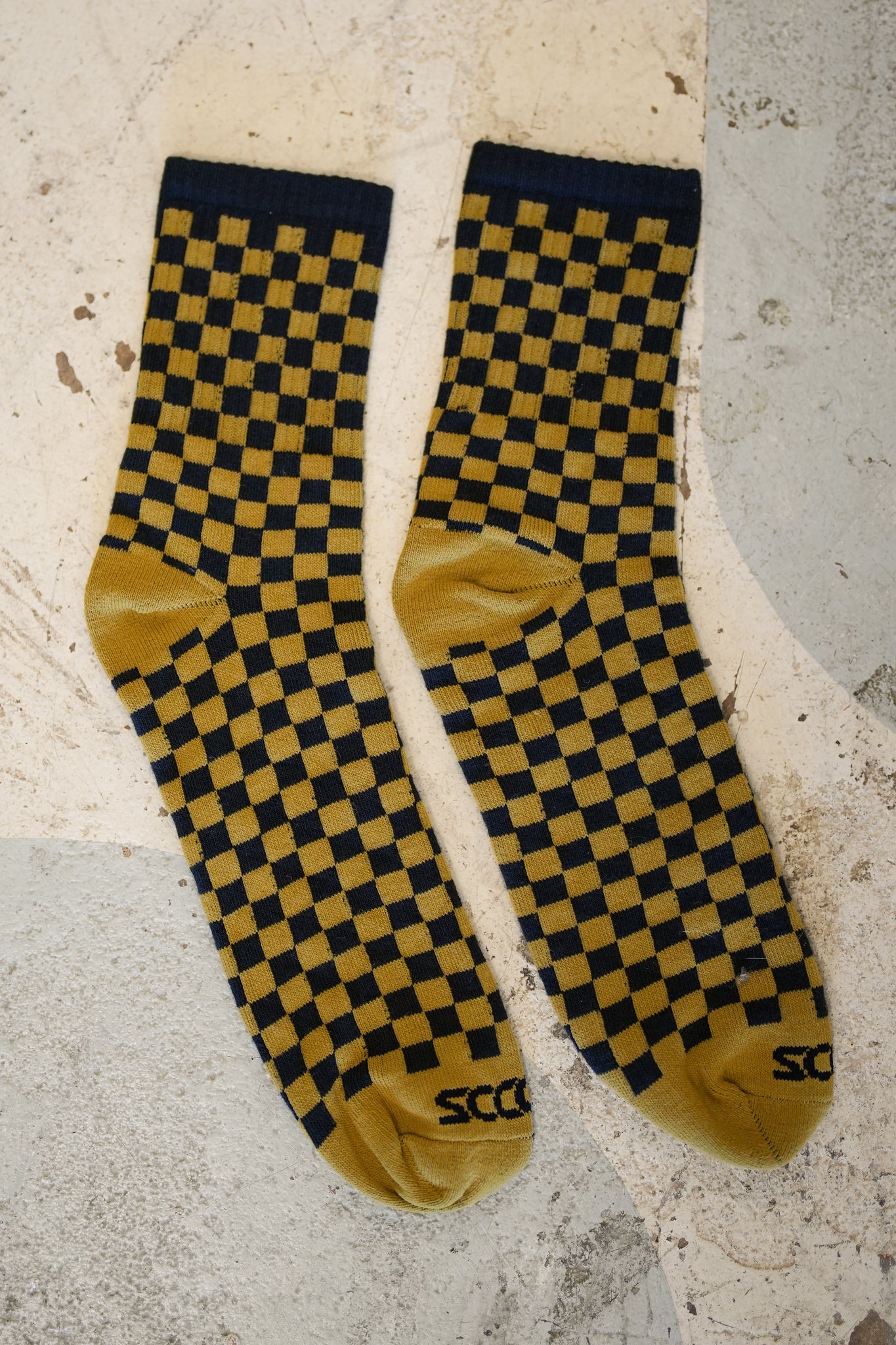 checkered skateboarding socks