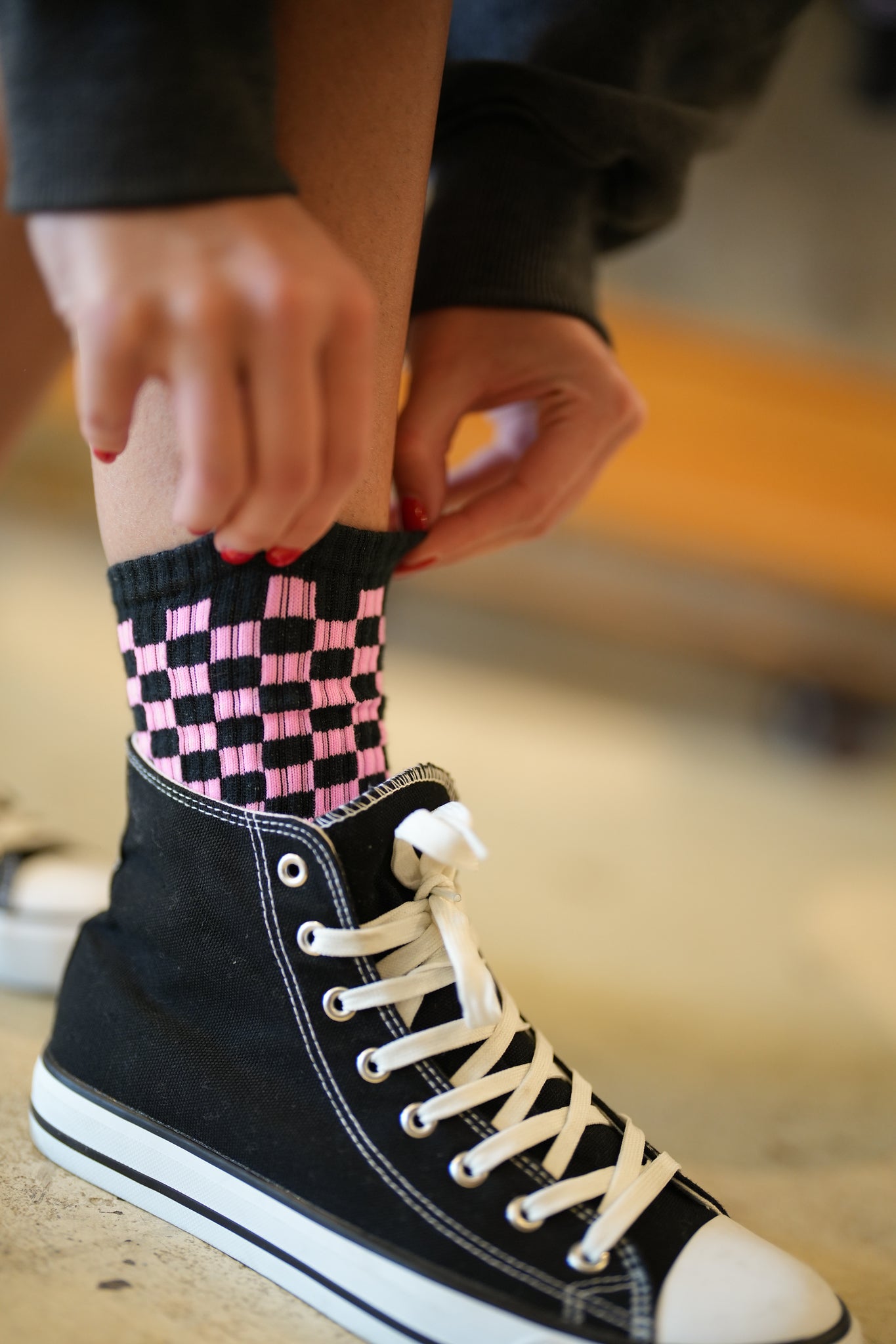 usa made checker socks