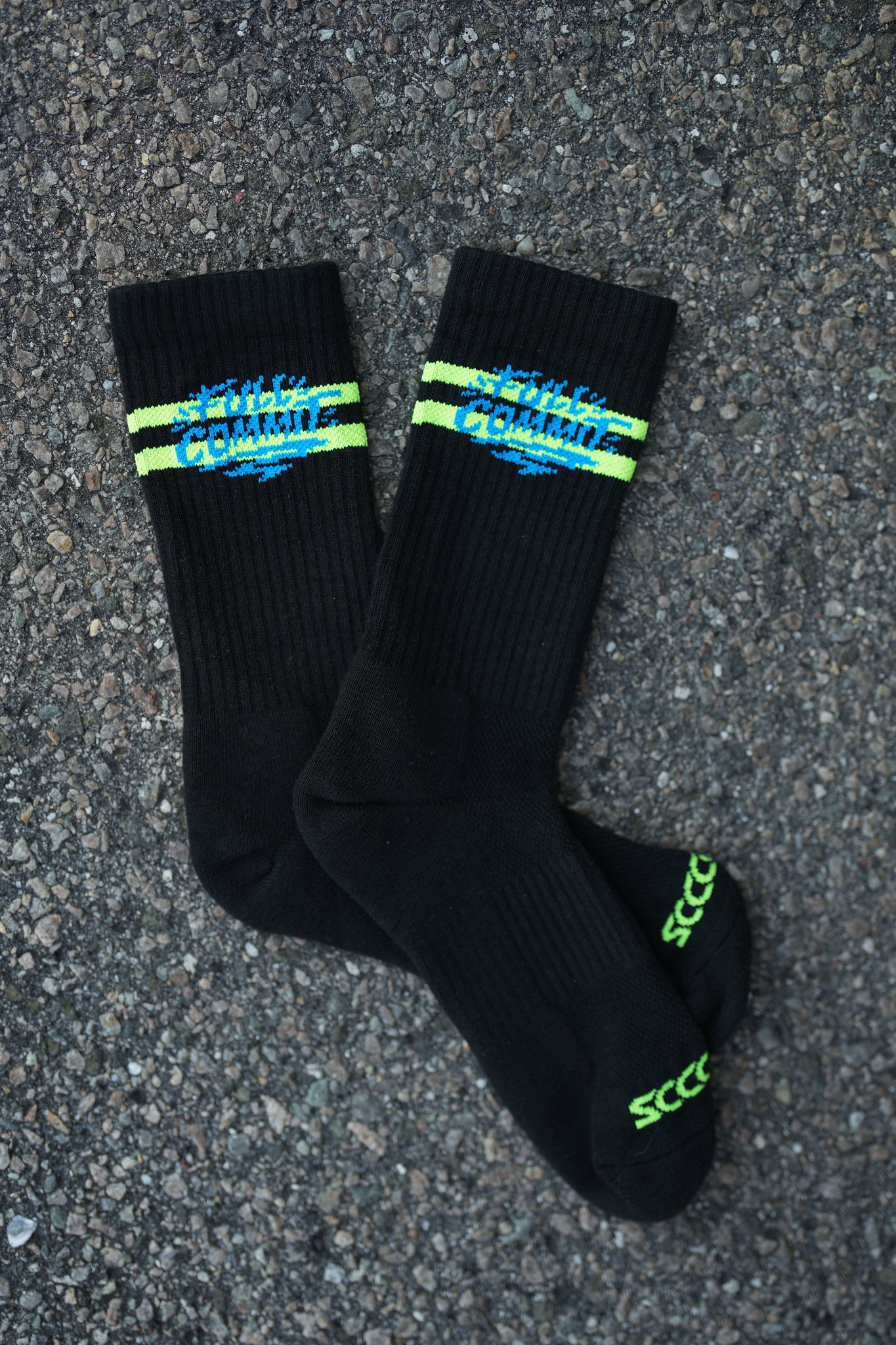 SOCCO x Ethan Campos - Full Commit Performance Skate Crew Socks - Black