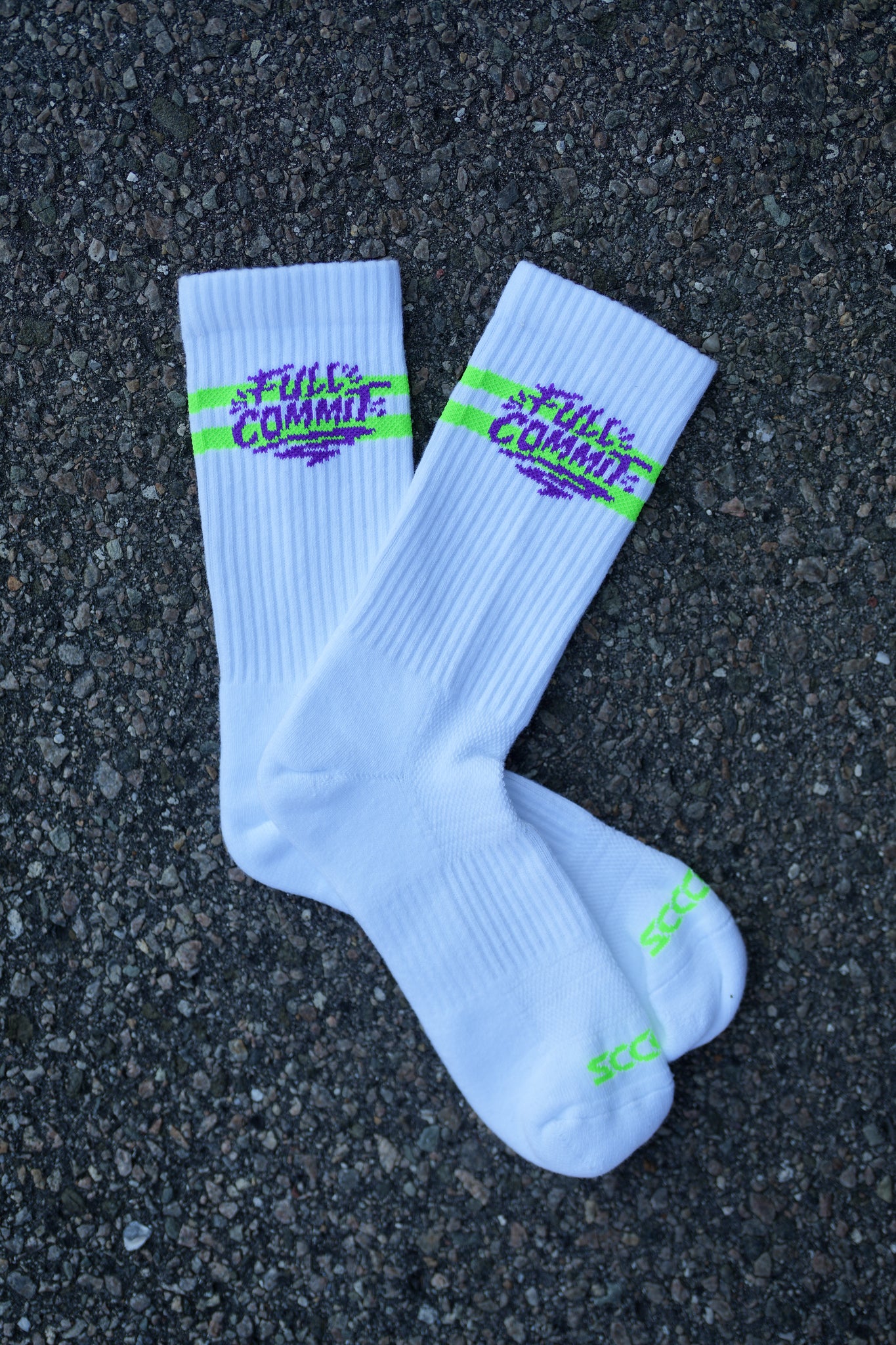 SOCCO x Ethan Campos - Full Commit Performance Skate Crew Socks - White