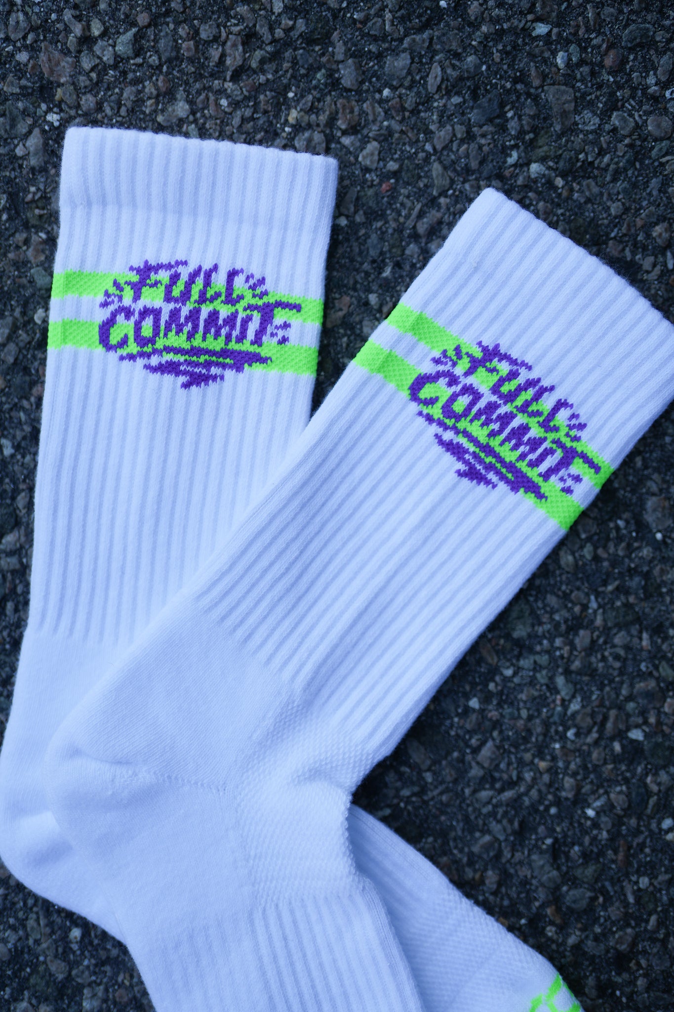 SOCCO x Ethan Campos - Full Commit Performance Skate Crew Socks - White