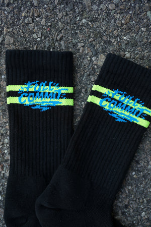 SOCCO x Ethan Campos - Full Commit Performance Skate Crew Socks - Black