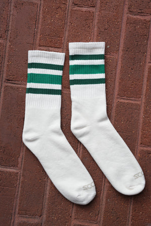 SOCCO Naturals - Green Shades Striped Tube Sock