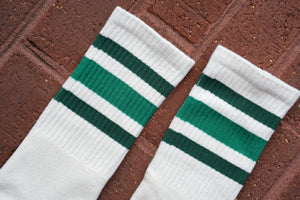 SOCCO Naturals - Green Shades Striped Tube Sock
