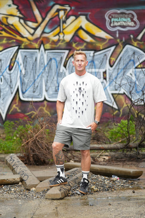 Mike V Lightning Bolt Tee | Grey