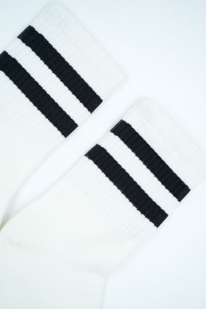 Shorty's Gray Striped Tube Sock | White