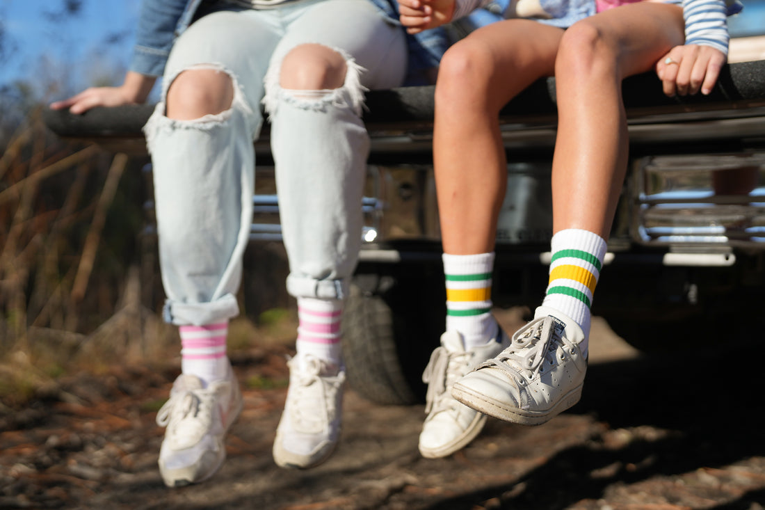 Stranger Things Socks – Authentic Retro 3-Stripe Tube Socks by Socco