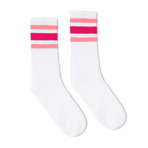 Pink shades three stripe SOCCO socks.