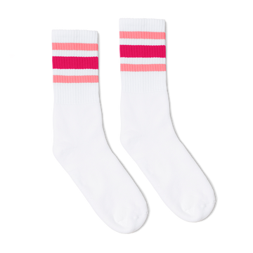 Pink shades three stripe SOCCO socks.