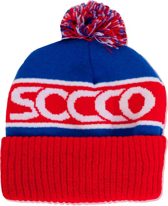  SOCCO Red White and Blue Pom Beanie | USA Made