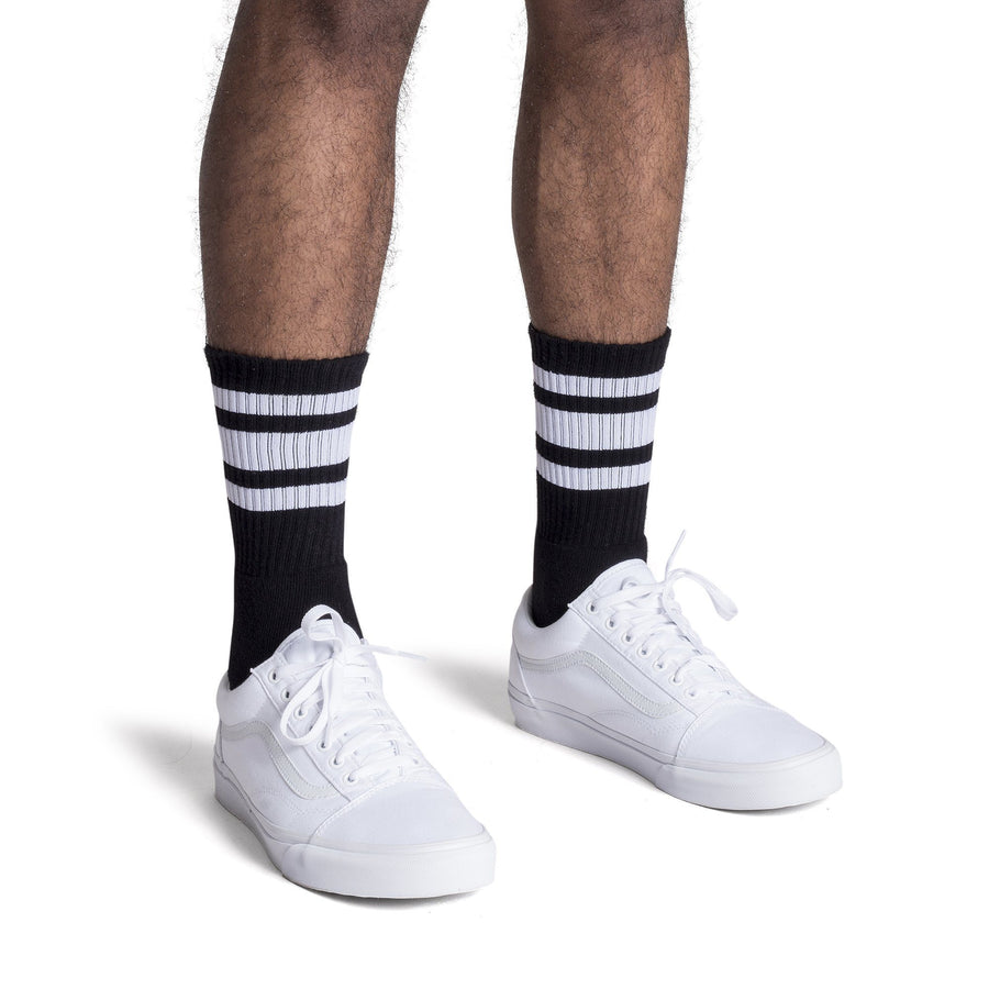 Black Socks with White Stripes - SOCCO®
