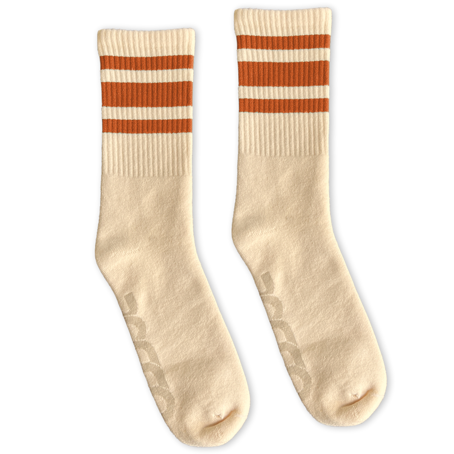 SOCCO Naturals Rust Striped Socks